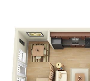 Studio Floorplan Studio Floorplan at Uptown Lake Apartments, Minnesota, 55408