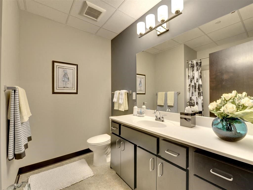 updated spacious bathroom