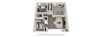 Mableton Ridge apartments in Mableton Georgia photo of two bedroom floorplan.