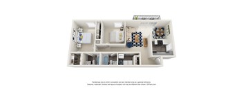 a floor plan of the villas at houston levee west apartments in cordova,