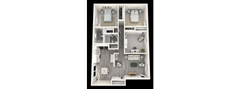 3 Bed, 2 Bath, 1300 sq. ft. Maple floor plan