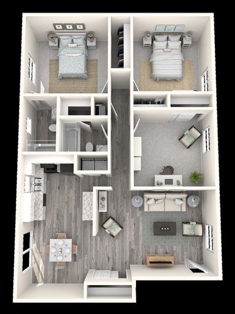 3 Bed, 2 Bath, 1300 sq. ft. Maple floor plan