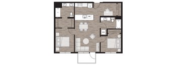 2 bed 2 bath floor plan Kat Riverfront Everett, Everett, WA