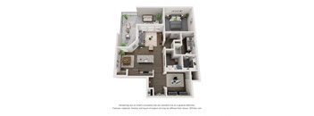 Nine 50 A11 luxury floor Plan 1 bed 1 bath