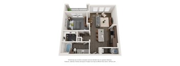Nine 50 A5 luxury floor Plan 1 bed 1 bath