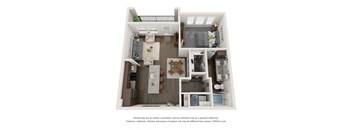 Nine 50 A7 luxury floor Plan 1 bed 1 bath