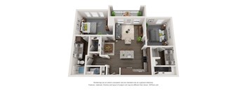 Nine 50 B3 luxury floor Plan 2 bed 2 bath