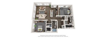 Nine 50 B6 luxury floor Plan 2 bed 2 bath