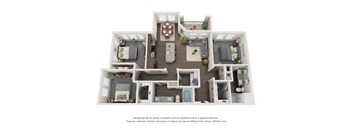 Nine 50 C1 luxury floor Plan 3 bed 2 bath