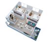 2 Bedroom 1 bath 835 square feet C1 Floor Plan