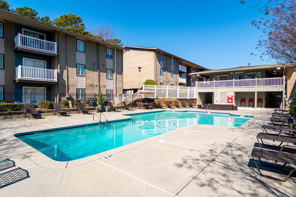 Mirador at Peachtree Apartments photo of resort style pool and sun deck