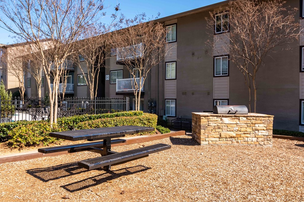 Mirador at Peachtree Apartments photo of picnic and BBQ grill area