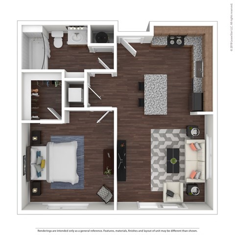 1 bedroom floorplan