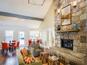 fireplace in clubhouse