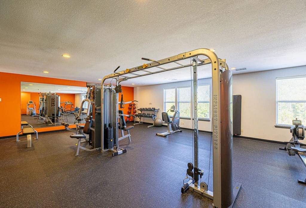the gym at the preserve at green valley apartments in green valley ga