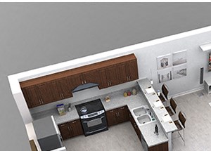 1 Bed, 1 Bath, 791 sq. ft. Newport Floor Plan