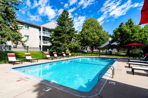 the swimming pool at our apartments
