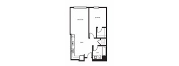 Orion apartments in Oakland California photo of One bedroom and One bathroom floorplan