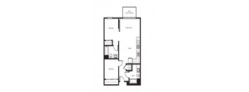 Orion apartments in Oakland California photo of Two bedroom and Two bathroom floorplan
