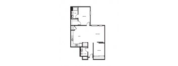 Orion apartments in Oakland California photo of Two bedroom and Two bathroom floorplan