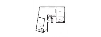 Orion apartments in Oakland California photo of Two bedroom and Two bathroom floorplan
