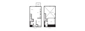 Orion apartments in Oakland California photo of One bedroom and One bathroom floorplan