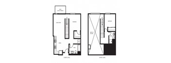 floor plan of 55 north luxury apartments to rent in the north end of boston