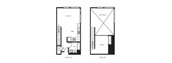 Orion apartments in Oakland California photo of One bedroom and One bathroom Townhome floorplan