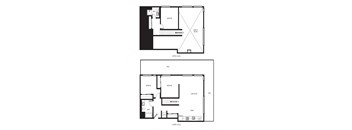 Orion apartments in Oakland California photo of Three bedroom and Two bathroom townhome floorplan
