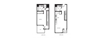 Orion apartments in Oakland California photo of One bedroom and Two bathroom Townhome floorplan