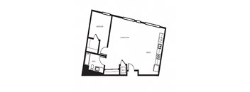 Orion apartments in Oakland California photo of One bedroom and One bathroom floorplan