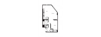 Orion apartments in Oakland California photo of One bedroom and One bathroom floorplan