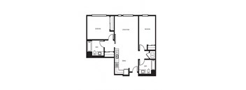 Orion apartments in Oakland California photo of Two bedroom and Two bathroom floorplan