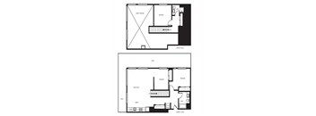 Orion apartments in Oakland California photo of Three bedroom and Two bathroom townhome floorplan
