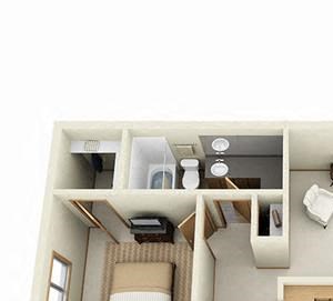 1 Bed, 1 Bath, 685 sq. ft.
