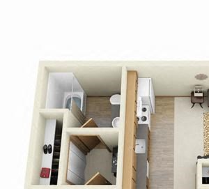 Studio, 568 sq. ft.