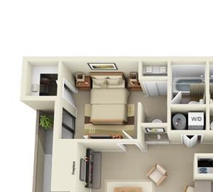 2 Bed, 2 Bath, 864 sq. ft. Cedar