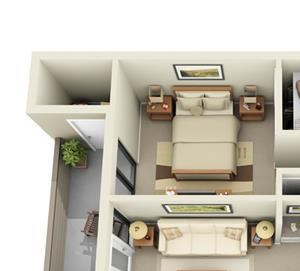 1 Bed, 1 Bath, 722 sq. ft. Juniper