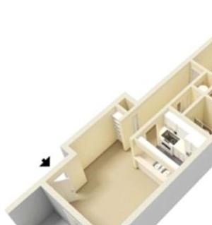 1 Bed,1 Bath, 620 sq ft, Sumac floor plan