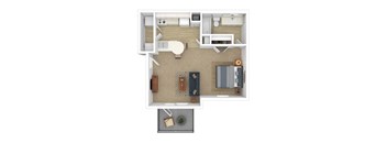 Oak Hollow studio floor plan s1p2