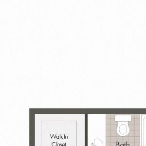 2 Bed - 2 Bath, 886 sq ft, two bedroom floor plan