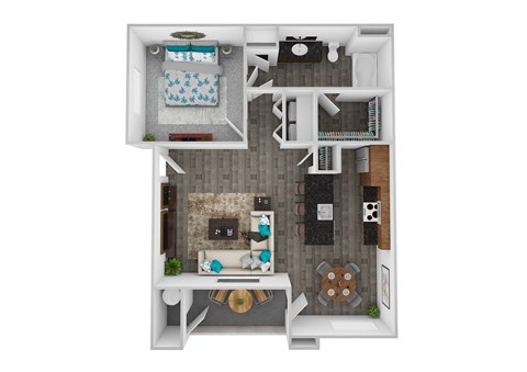 Oasis 1 Bed 1 Bath 846 square feet