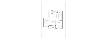 A black and white floor plan of a house with labeled rooms.