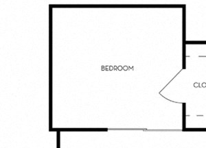 1 bed 1 Bath 656 square feet floor plan B4