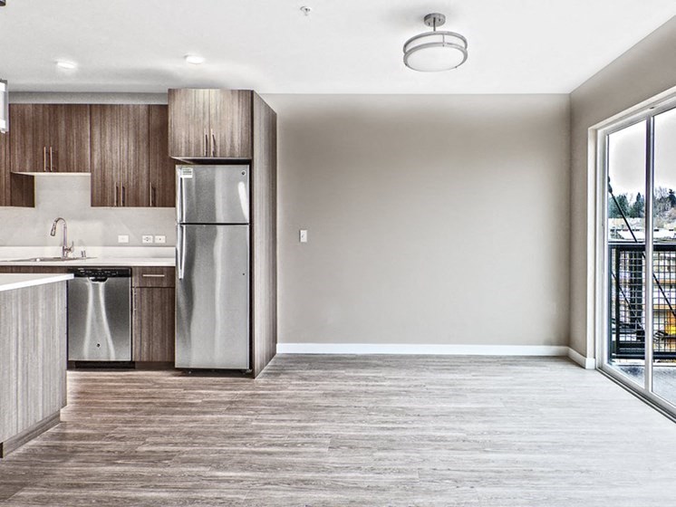 Contemporary Wood Finish Flooring Throughout