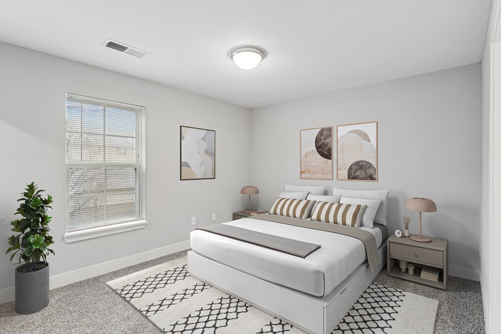 Apartments in Sevierville for Rent – Overlook at Allensville - A room with a window and a carpeted floor.