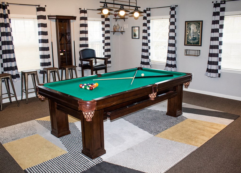 Apartments in Sevierville, TN for Rent - Overlook at Allensville - Clubhouse with Pool Table
