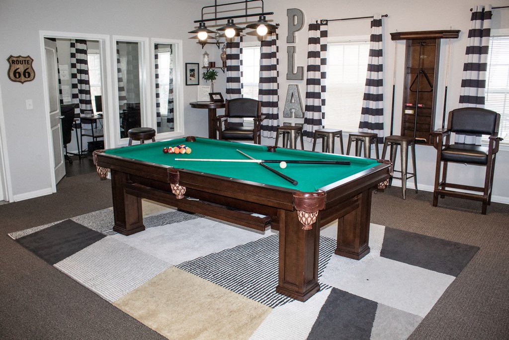 Apartments in Sevierville, TN for Rent - Overlook at Allensville - Clubhouse with Pool Table