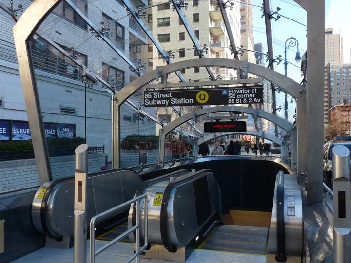 Q Train station at 86th Street near 200 E. 87th Street