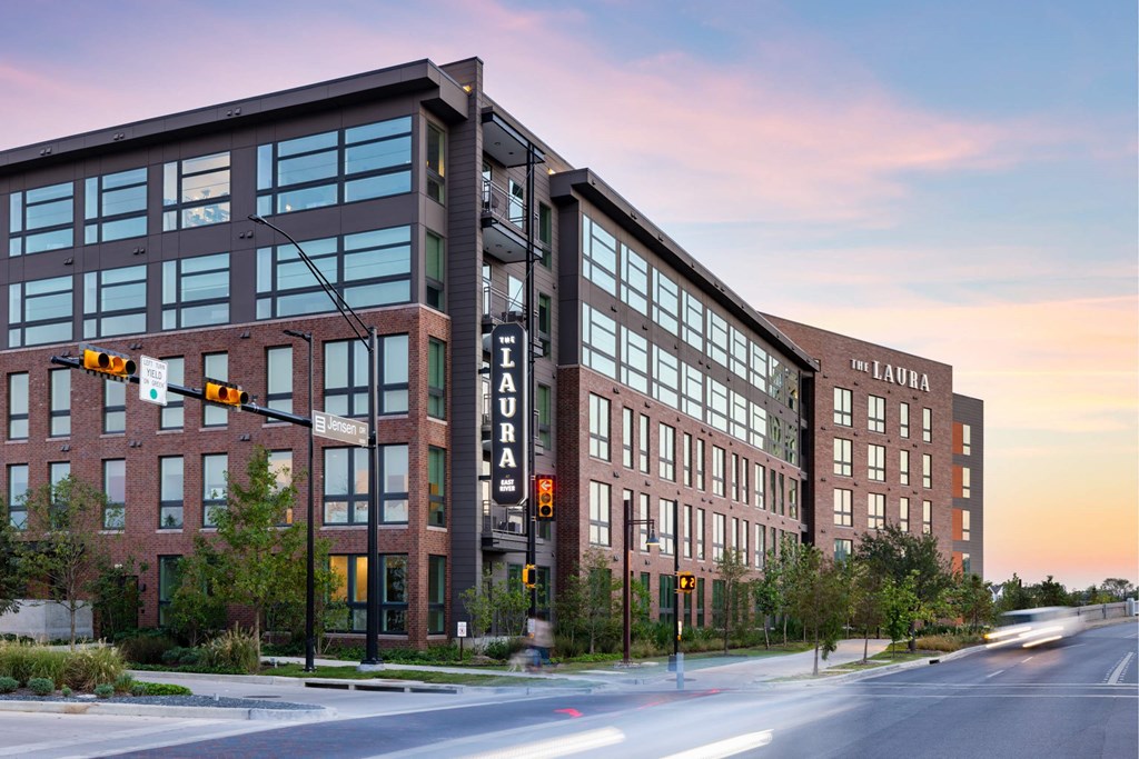 A street view of The Laura exterior building.